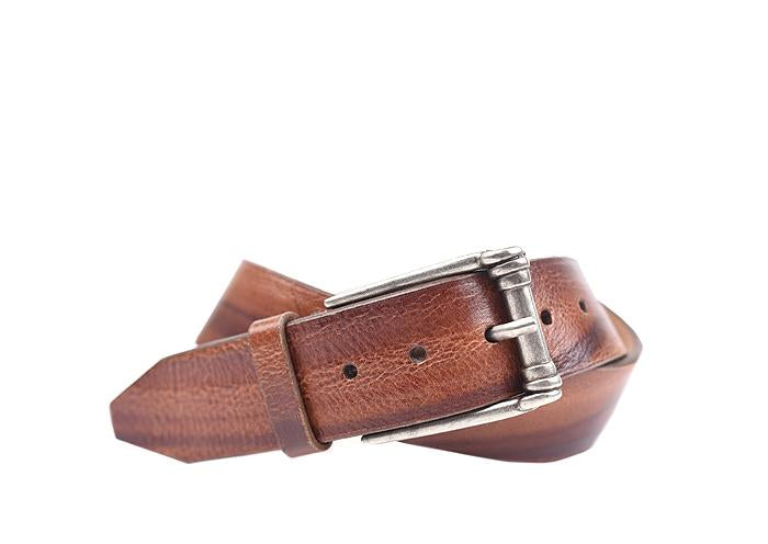 Patrick Shrunken Italian Saddle Leather Belt - Chestnut