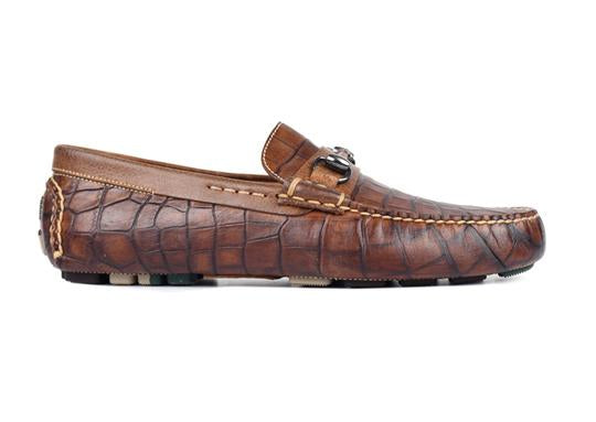 Monte Carlo - Elevator Loafers in Baby crocodile Leather up to 2.6 inches