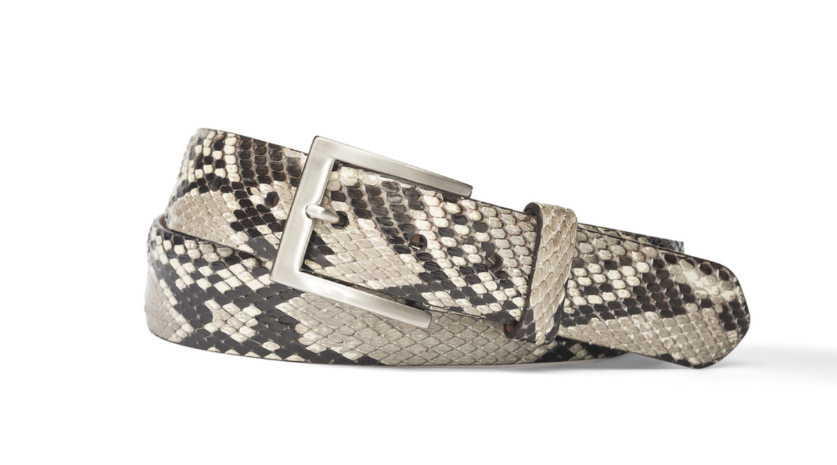 Python Belt with Brushed Nickel Buckle – John Craig