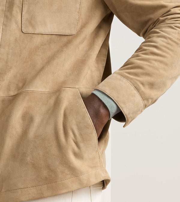 Featherweight Suede Shirt Jacket