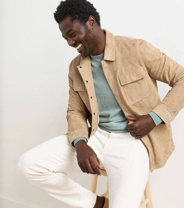 Featherweight Suede Shirt Jacket