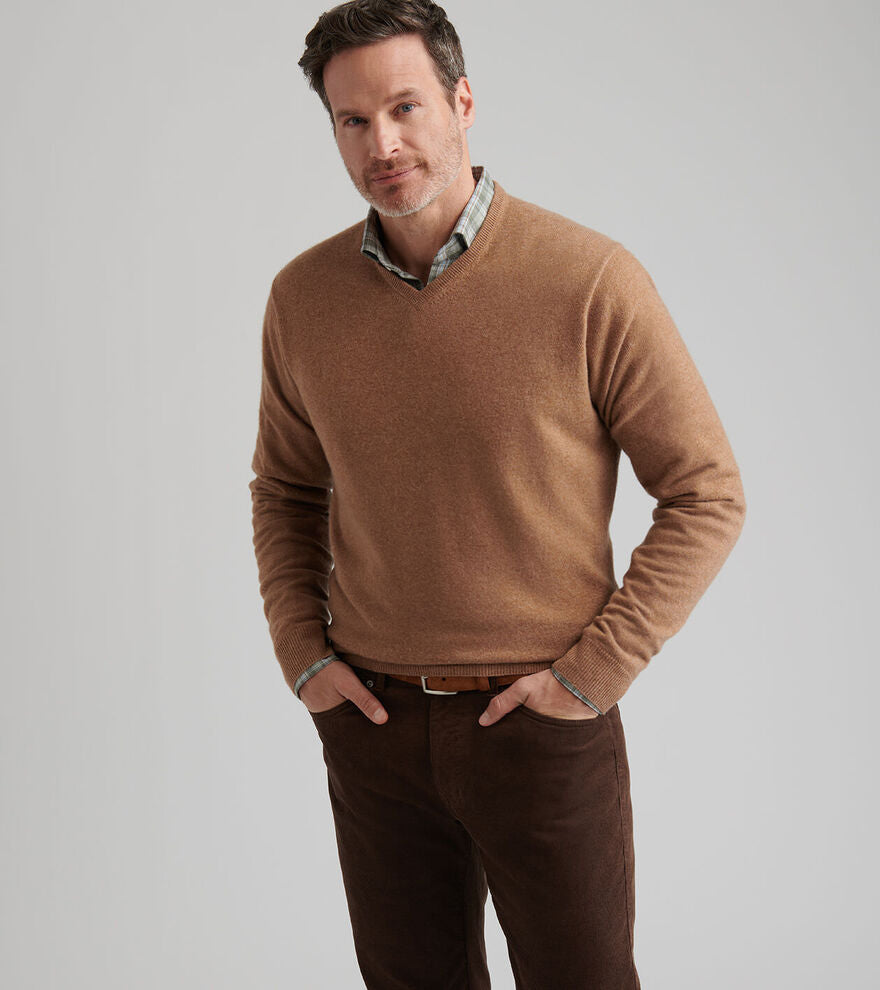 Crown Heritage Cashmere V-Neck Sweater – John Craig