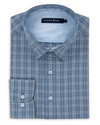 Blue Dry Touch Plaid Long Sleeve Shirt
