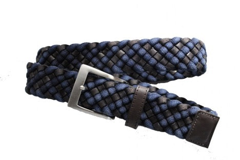 Leather and Cloth Braided Belt