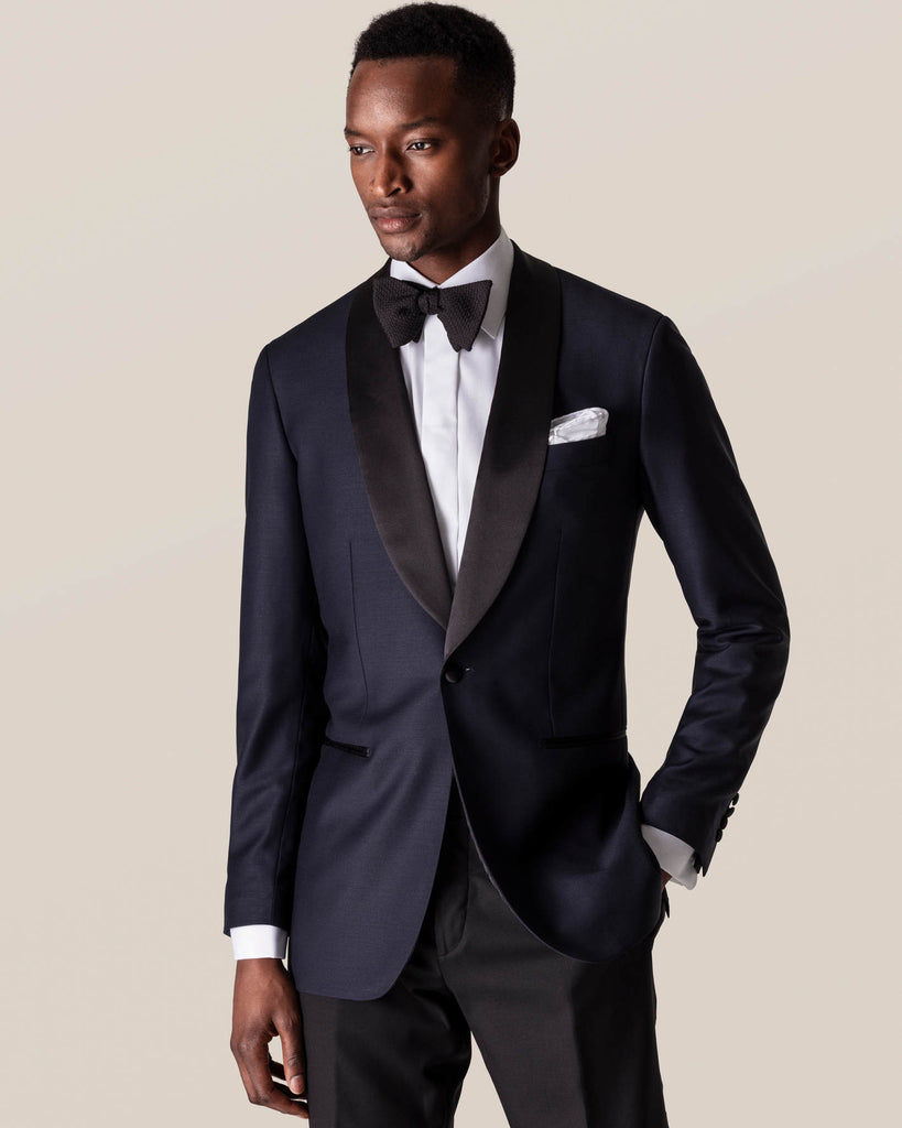 Hidden placket top tuxedo shirt