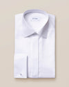 White Dobby Tuxedo Shirt- Contemporary Fit