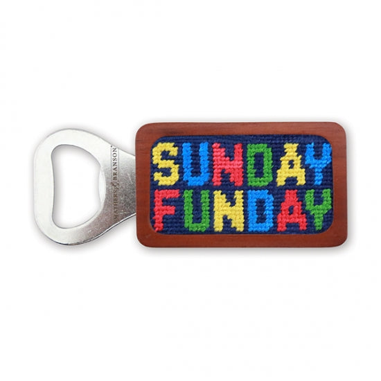 Sunday Funday Needlepoint Bottle Opener