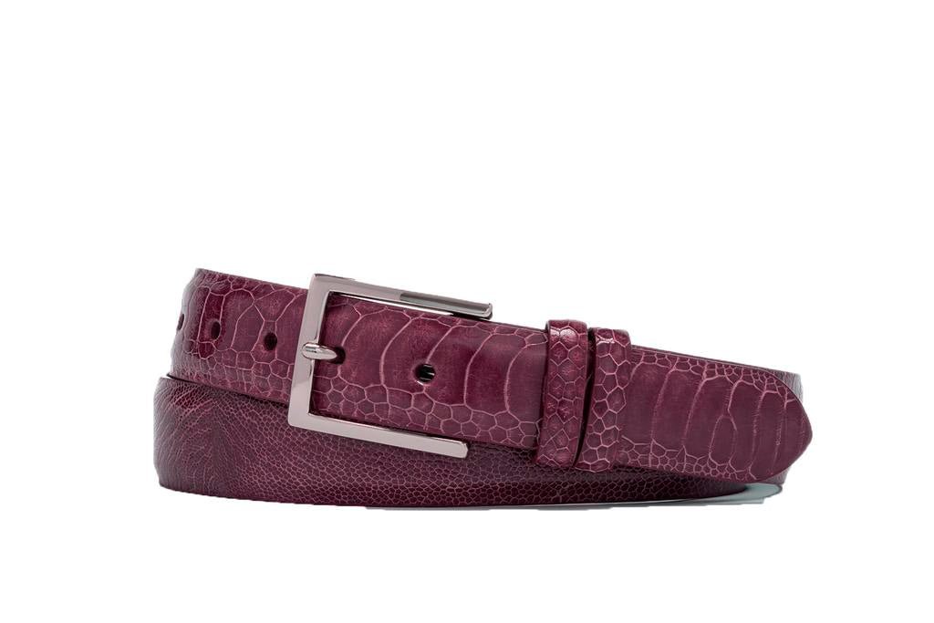 Dolce And Gabbana Skinny Purple Ostrich Leather Belt Dolce And Gabbana Skinny Purple Ostrich Leather Belt main image 2