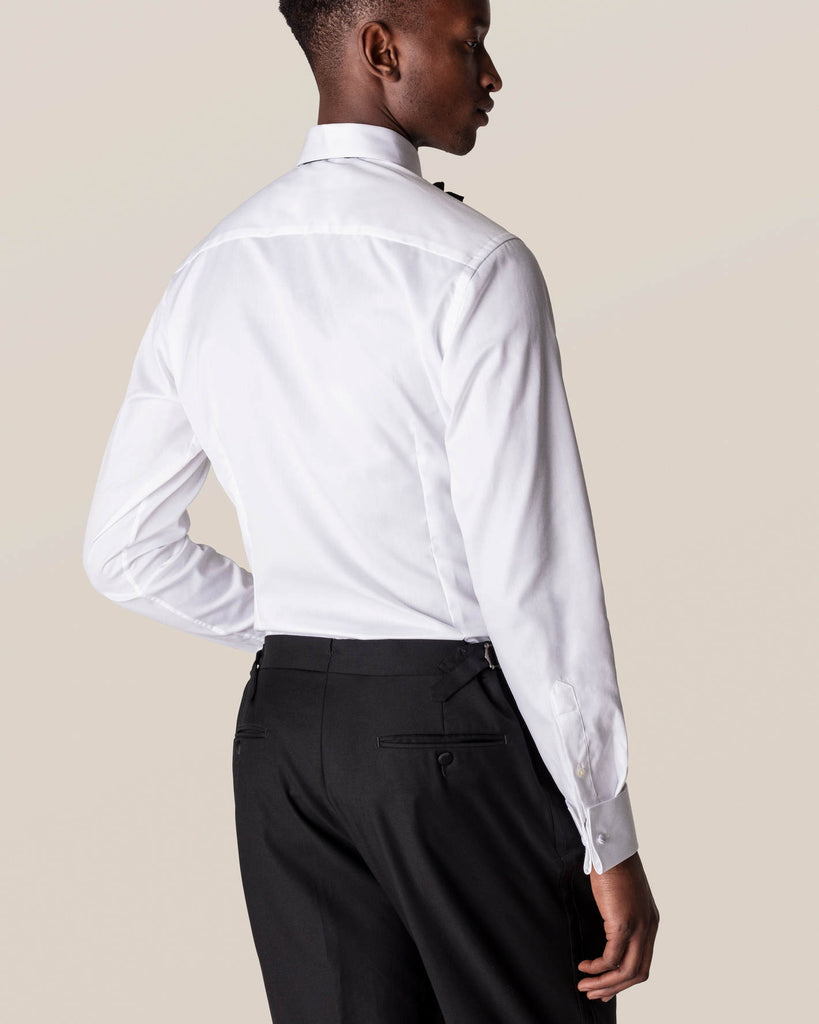 White Twill Tuxedo Shirt Contemporary Fit John Craig