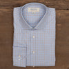 Blue and Brown Check Dress Shirt