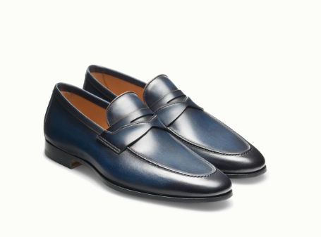Navy Sasso Penny Loafer