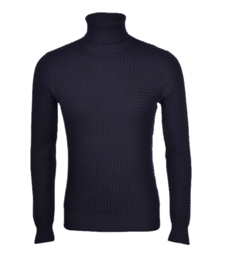 Micro Cable Turtleneck Sweater