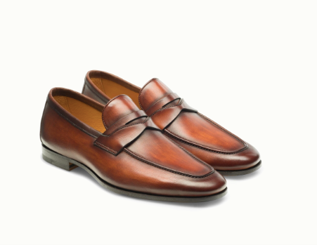 Cognac penny loafers deals