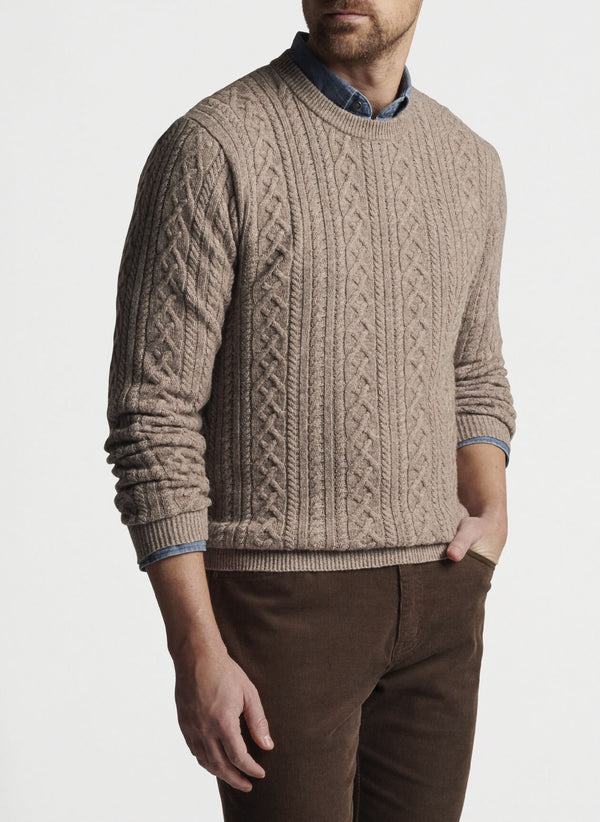 Ridge Cable Crewneck Sweater