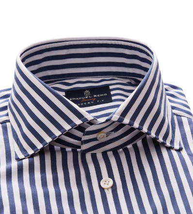 Cannes, Navy Blue Striped Shirt