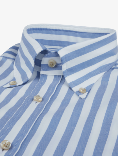 Blue Striped Oxford Shirt