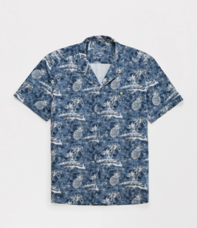 Navy Pineapple T-Series DryTouch® Resort Collar Shirt