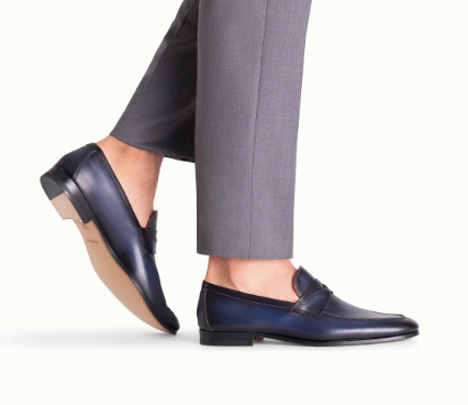 Navy Sasso Penny Loafer