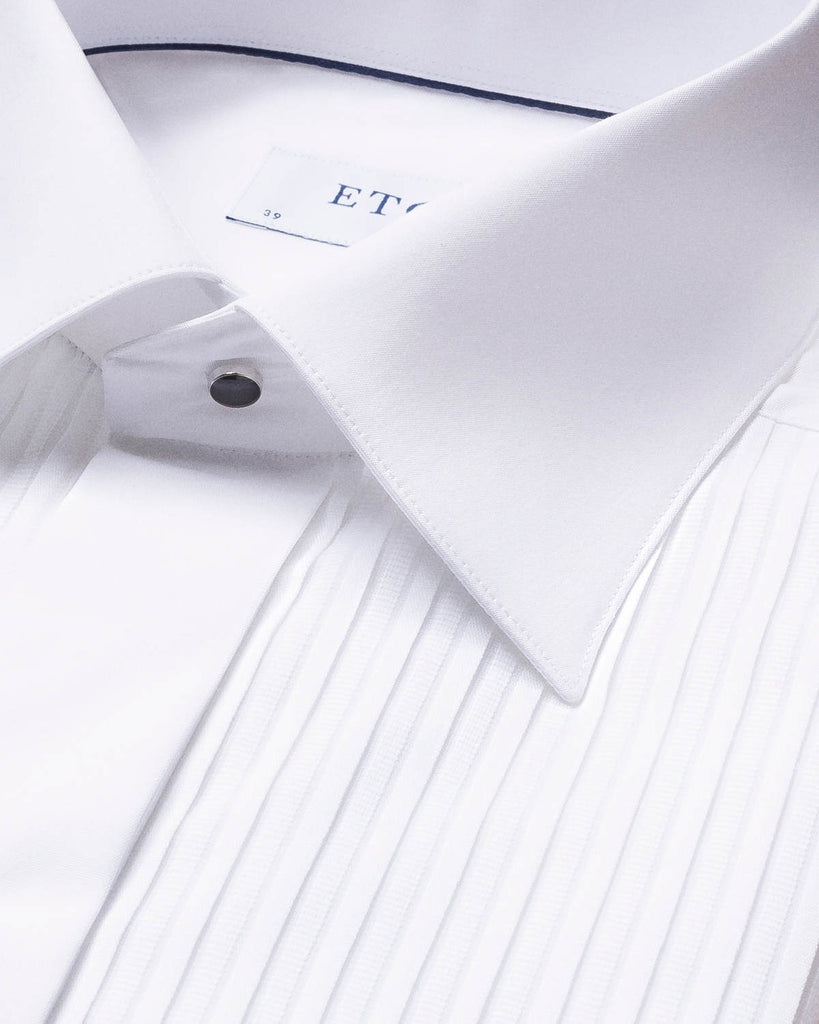White Pliss Tuxedo Shirt- Contemporary Fit John Craig White Pliss Tuxedo Shirt- Contemporary Fit John Craig