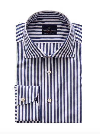 Cannes, Navy Blue Striped Shirt