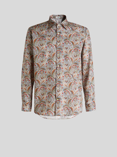 Floral Design Cotton Shirt